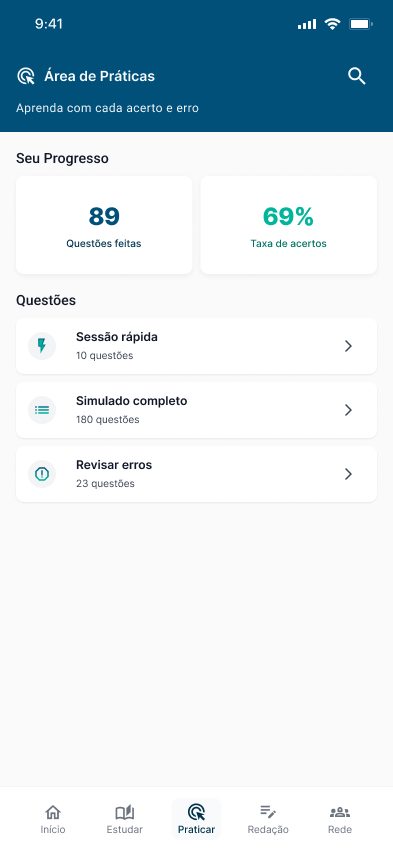 Aprova practice screen