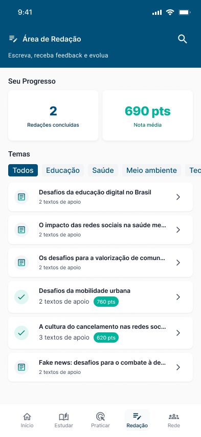Aprova writing screen