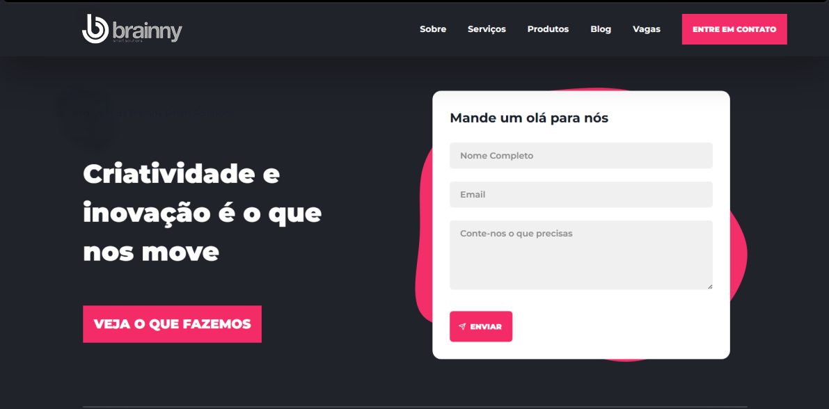 Brainny site before the redesign
