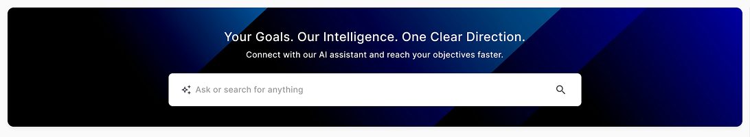 AI-powered navigation — a conversational search bar