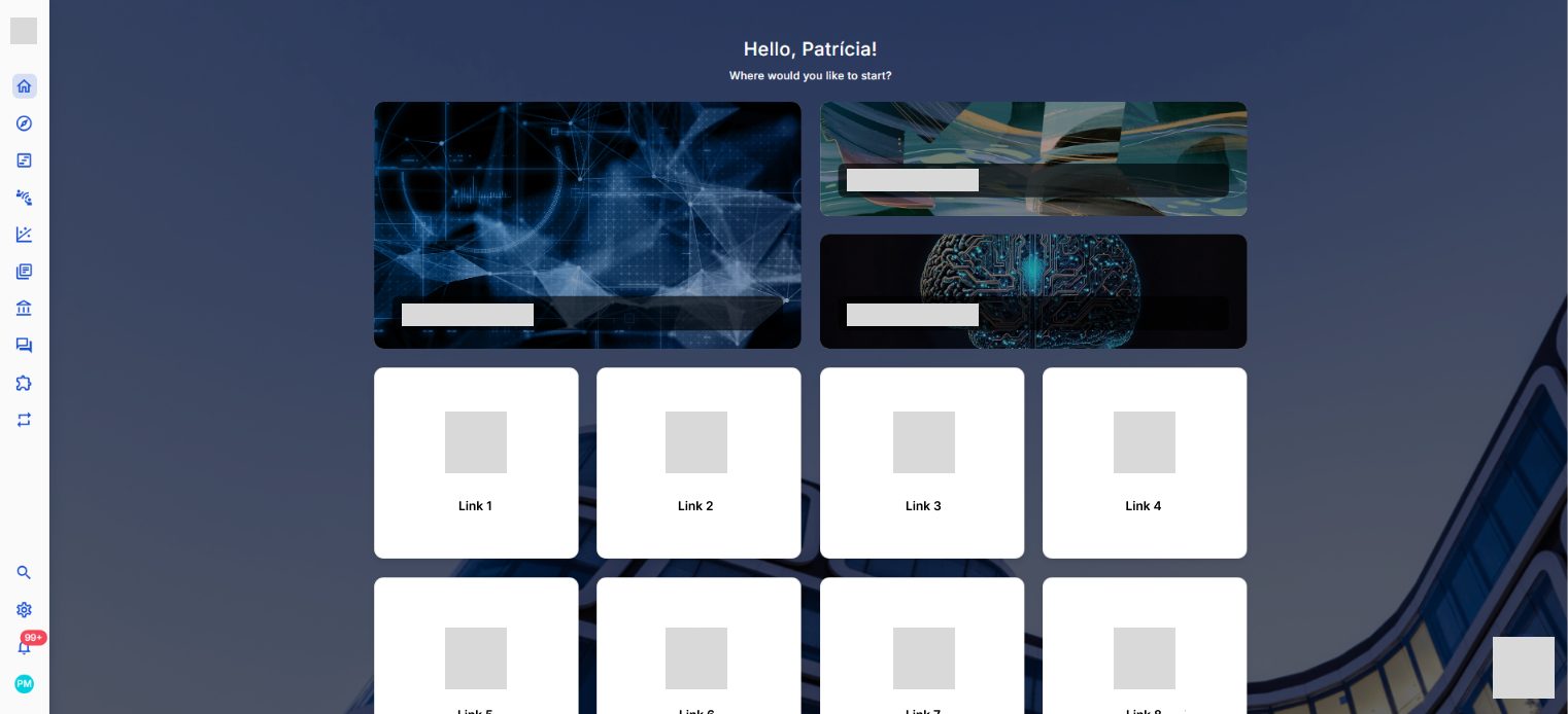 The homepage before the redesign